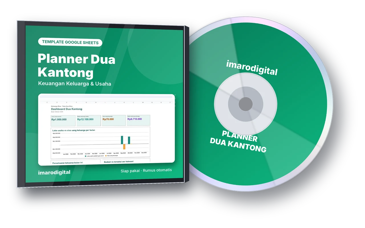 Planner Keuangan Keluarga & Usaha (Dua Kantong)